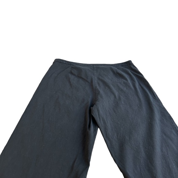 Eileen Fisher Black Pants Size 14 - Organic Linen Blend - Straight Leg, Size Zip - Picture 8 of 15